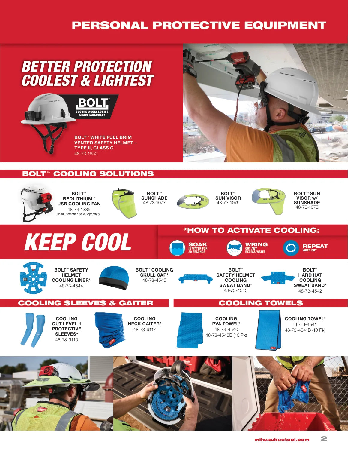 Milwaukee 2026 Automotive Heat Mitigation Guide, PDF page 3: Cooling accessories