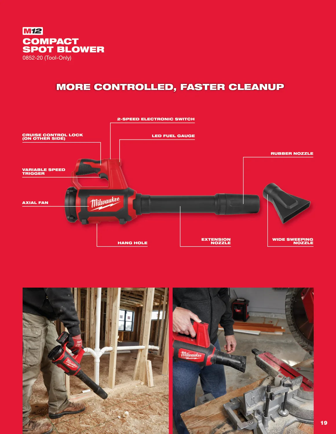 Milwaukee 2025 Jobsite Cleanup Guide, PDF page 19: Controlled spot cleanup