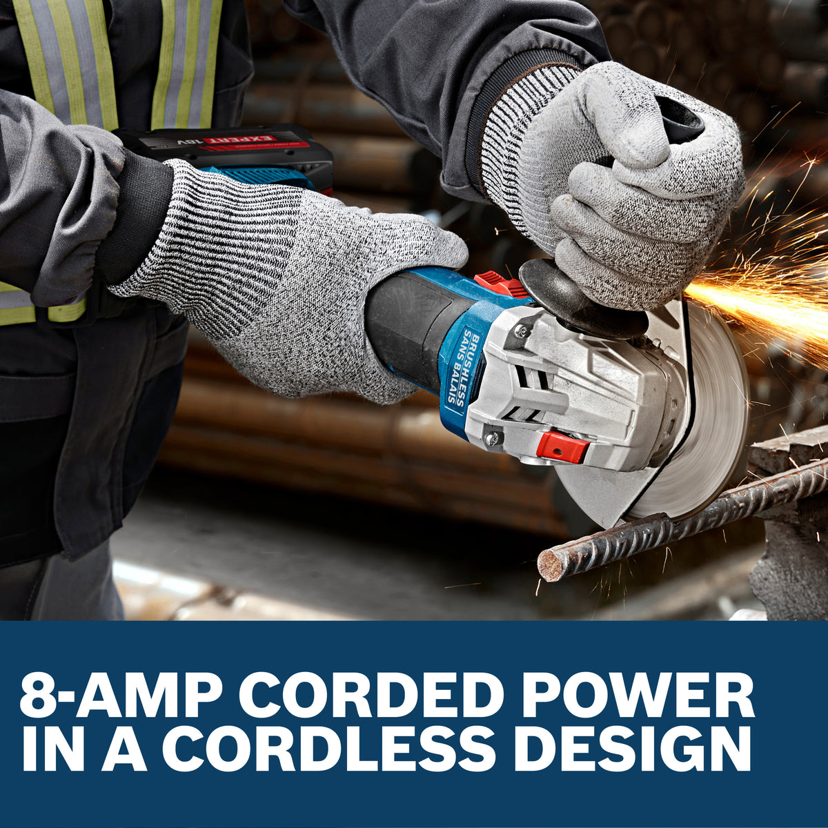 Bosch GWX18V-8-2N 18V X-LOCK Brushless 4-1/2 In. Angle Grinder with Slide Switch (Tool Only)