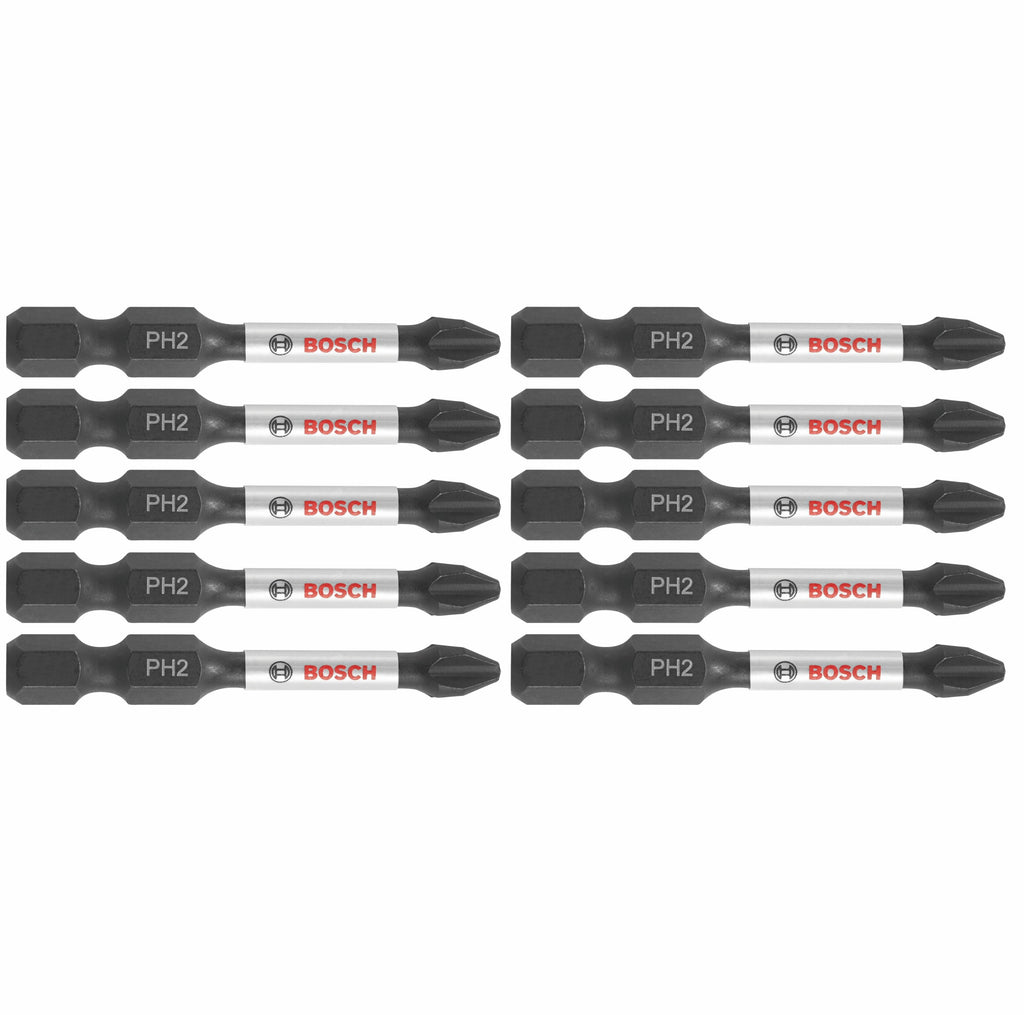 Bosch ITPH22B 10 pc. Impact Tough 2 In. Phillips #2 Power Bits (Bulk Pack)
