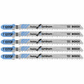 Bosch T127DF 5 pc. 4 In. 8 TPI Flexible for Aluminum T-Shank Jig Saw Blades