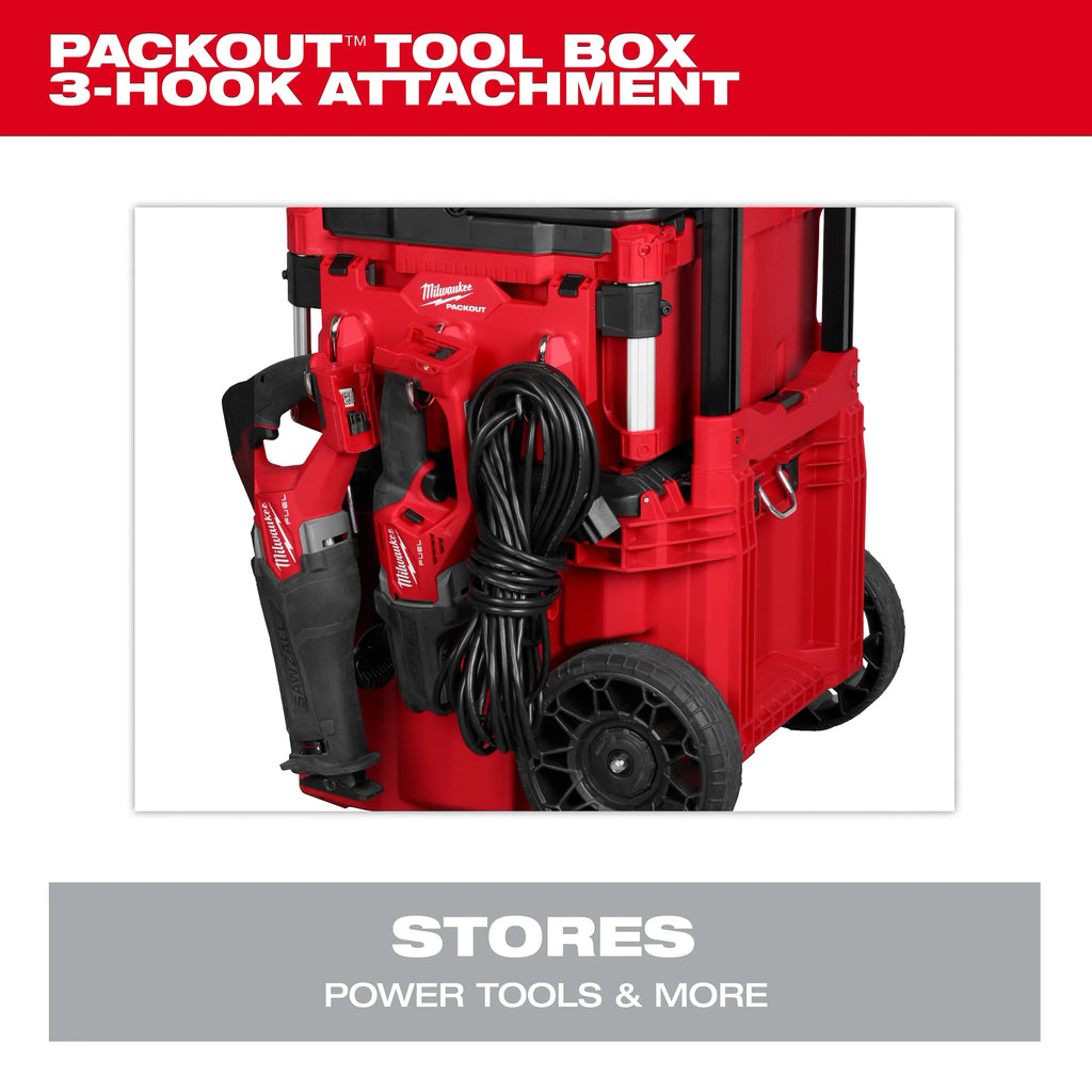 Milwaukee PACKOUT Tool Box 3-Hook Attachment | 48-22-8606
