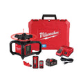 Milwaukee M18 Red Exterior Dual Slope Rotary Laser Level Kit with  Receiver & Remote | 3704-21