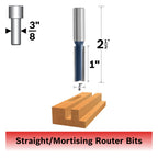 Bosch 85276M 3/8 In. x 1 In. Carbide Tipped 2-Flute Straight Bit