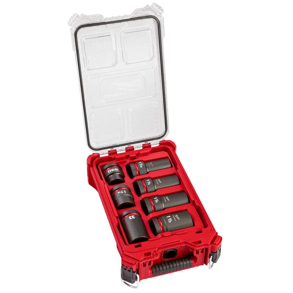 Milwaukee SHOCKWAVE Impact Duty 1” Drive 7-Piece MM & SAE Wheel Service Socket PACKOUT Set | 49-66-7840