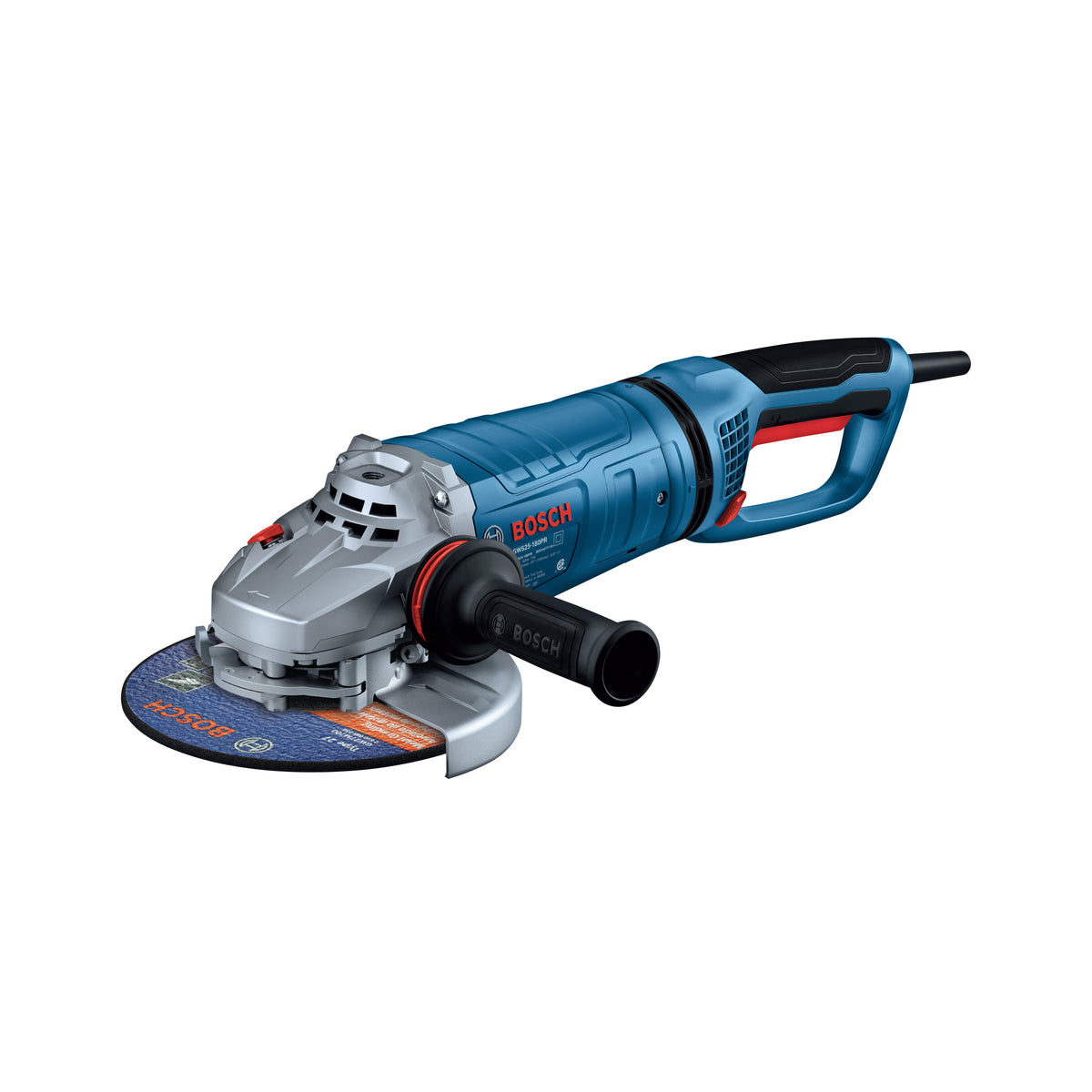 Bosch GWS25-180PR 7 In. Large Angle Grinder – 15 Amp W/ No-Lock On Trigger Switch and Rotatable Main Handle