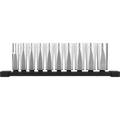 Milwaukee 10-Piece 3/8" Metric Deep Well Sockets with FOUR FLAT Sides | 48-22-9505