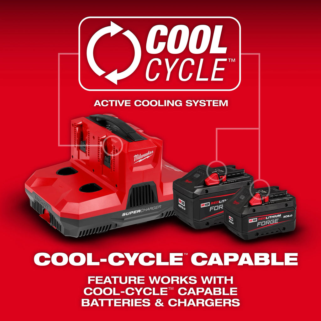 M18™ & M12™ Four Bay Simultaneous Super Charger w/ PACKOUT™ Compatibility