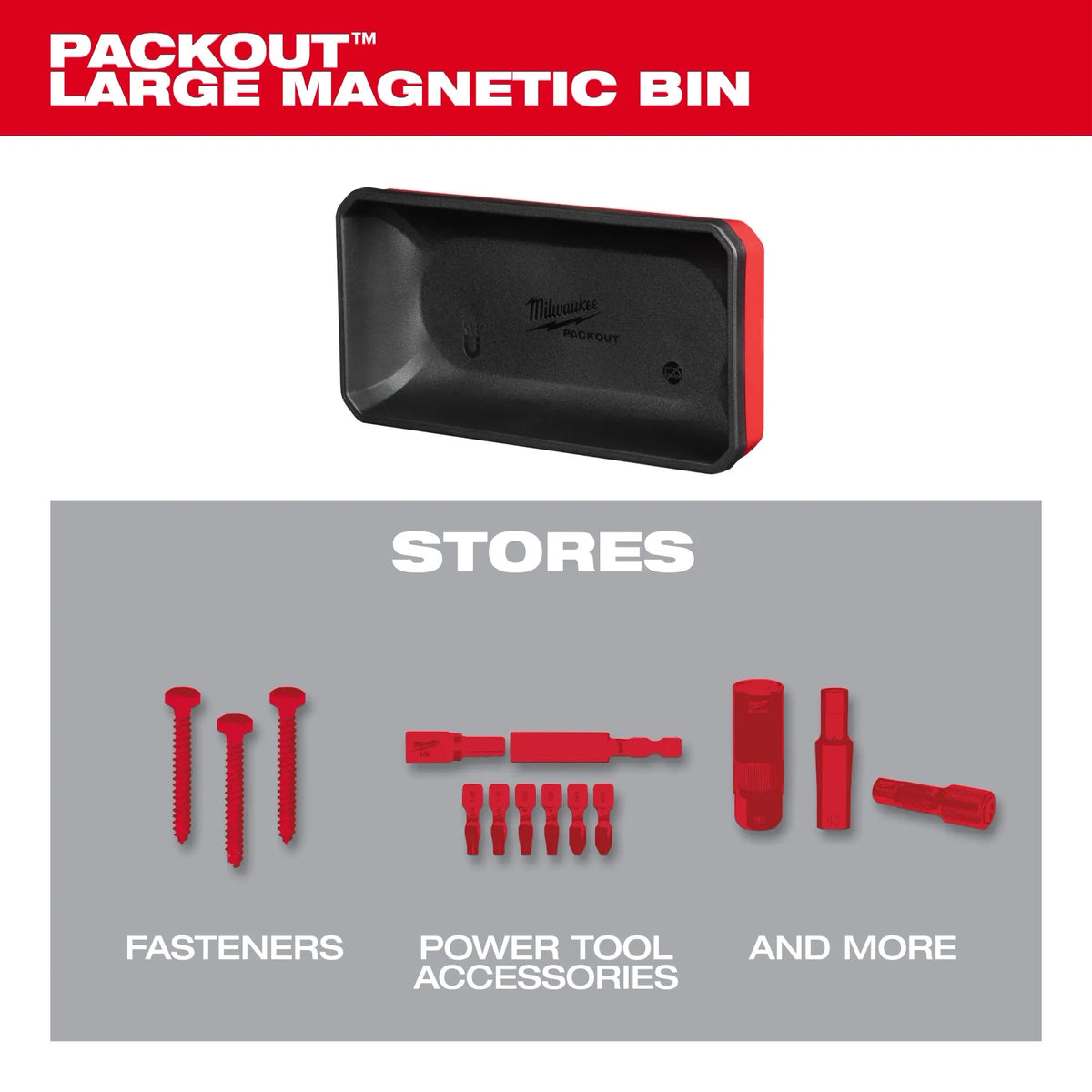 Milwaukee PACKOUT Large Magnetic Bin | 48-22-8071