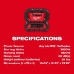 M18™ CARRY-ON™ 3600W/1800W Power Supply