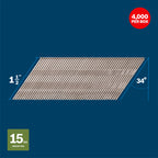 Bosch GNH15G125SS 1-1/2 In. x 15ga 34-Degree Finish Nails (4000 Per Box)