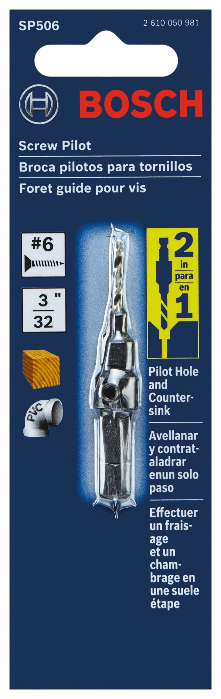 Bosch SP506 #6 Hex Shank Screw Pilot Bit