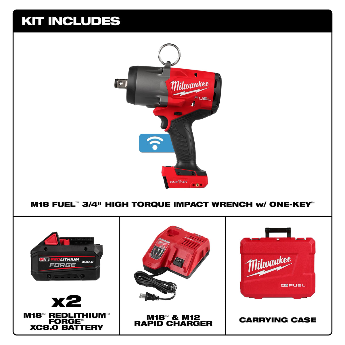 M18 FUEL™ 3/4" High Torque Impact Wrench w/ ONE-KEY™