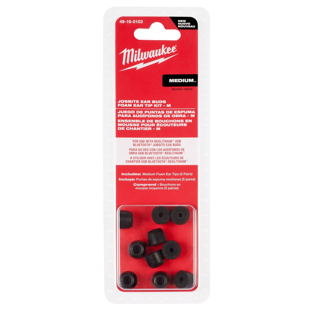Jobsite Earbuds Foam Ear Tip Kit - M