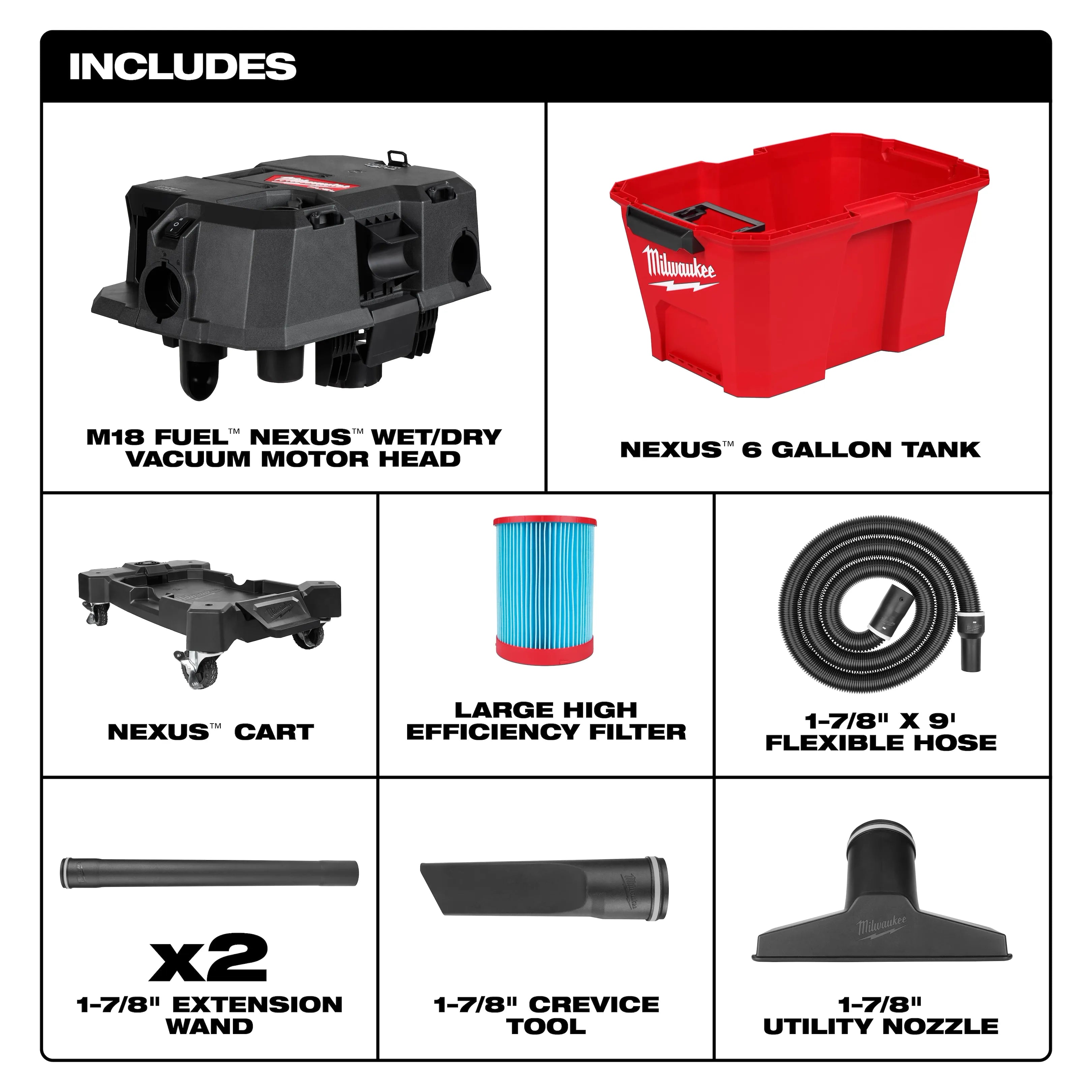 M18 FUEL™ 6 Gallon Wet/Dry Vacuum