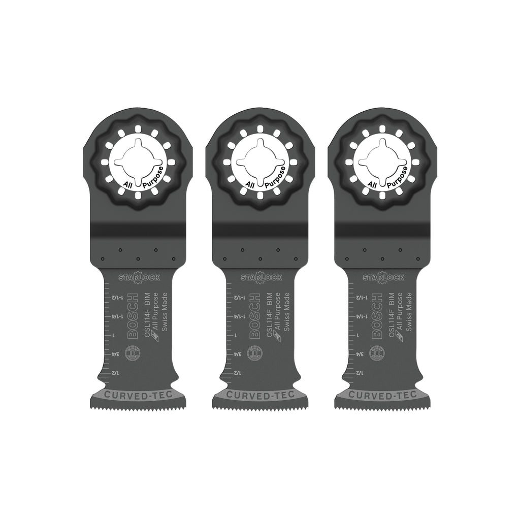 Bosch OSL114F-3 1-1/4 In. Starlock Oscillating Multi Tool Bi-Metal Xtra-clean Plunge Cut Blade 3 pk.