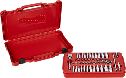 1/4" Drive 50pc Ratchet & Socket Set - SAE & Metric