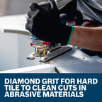 Bosch T130DG 1 pc. 3-1/4 In. 30 Grit Diamond for Hard Tile T-Shank Jig Saw Blades