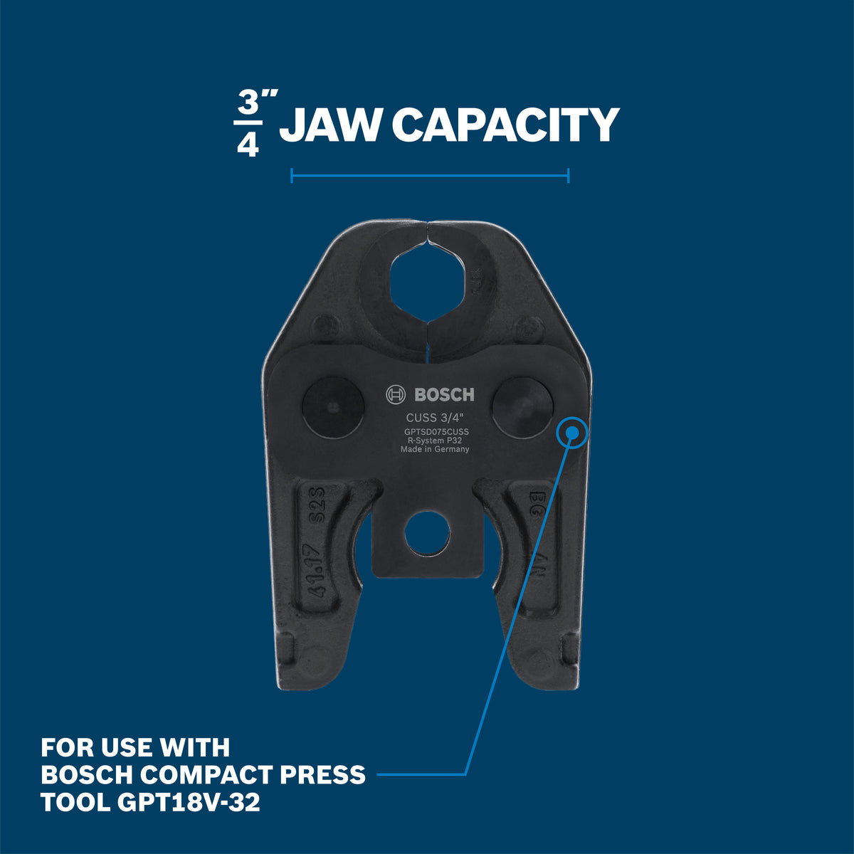 Bosch GPTSD075CUSS ¾ In. Standard Press Jaw
