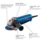 Bosch GWS11-450P 4 ½ In. Ergonomic Angle Grinder with Lock-On Paddle Switch
