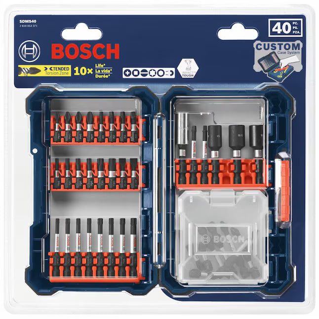Impact Tough Screwdriver Bit Set 40 -Piece
