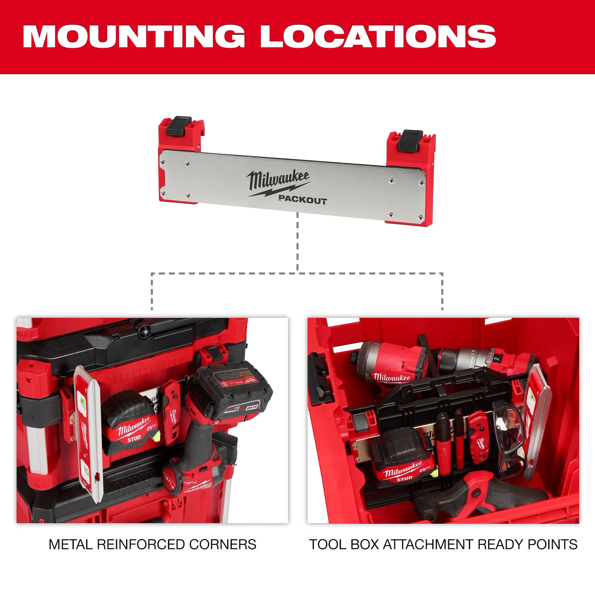PACKOUT™ Tool Box Belt Clip Rack Attachment