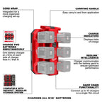 M18™ Six Bay Daisy Chain Rapid Charger w/ PACKOUT™ Compatibility