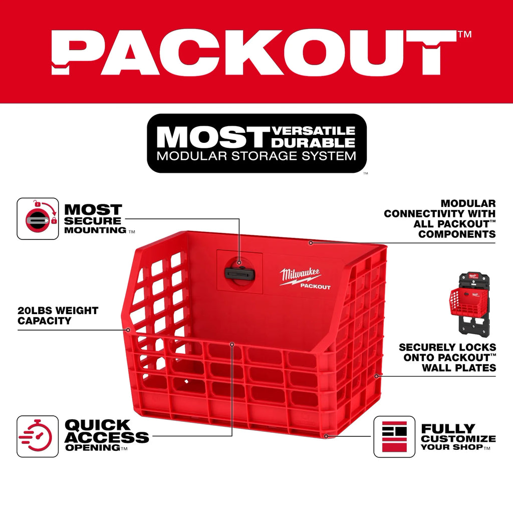 Milwaukee PACKOUT Compact Wall Basket | 48-22-8342