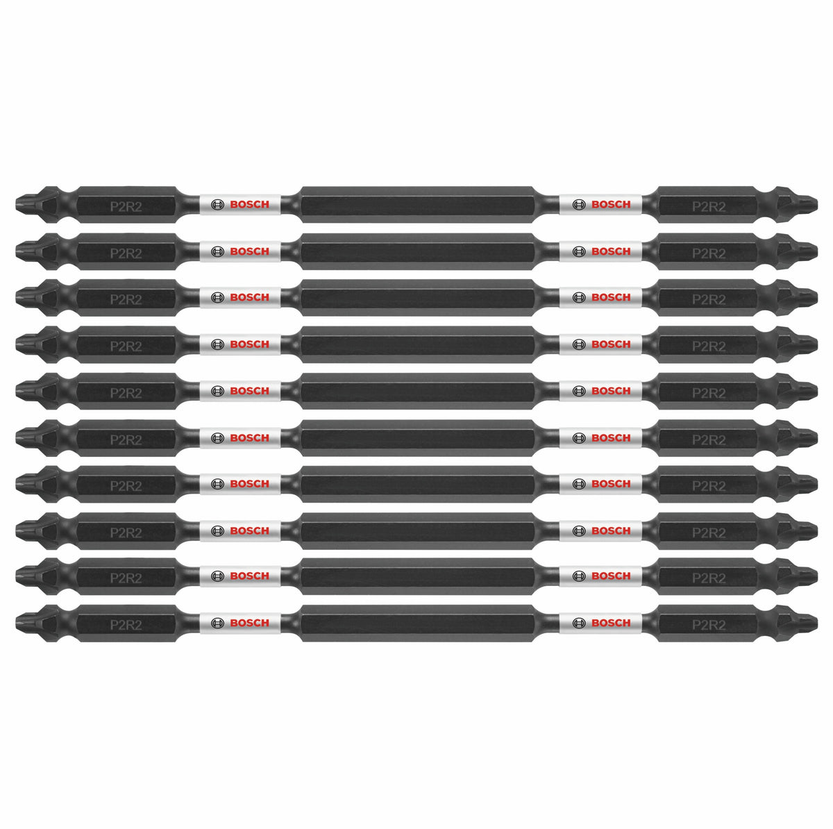 Bosch ITDEP2R26B 10 pc. Impact Tough 6 In. Phillips/Square #2 Double-Ended Bits (Bulk Pack)