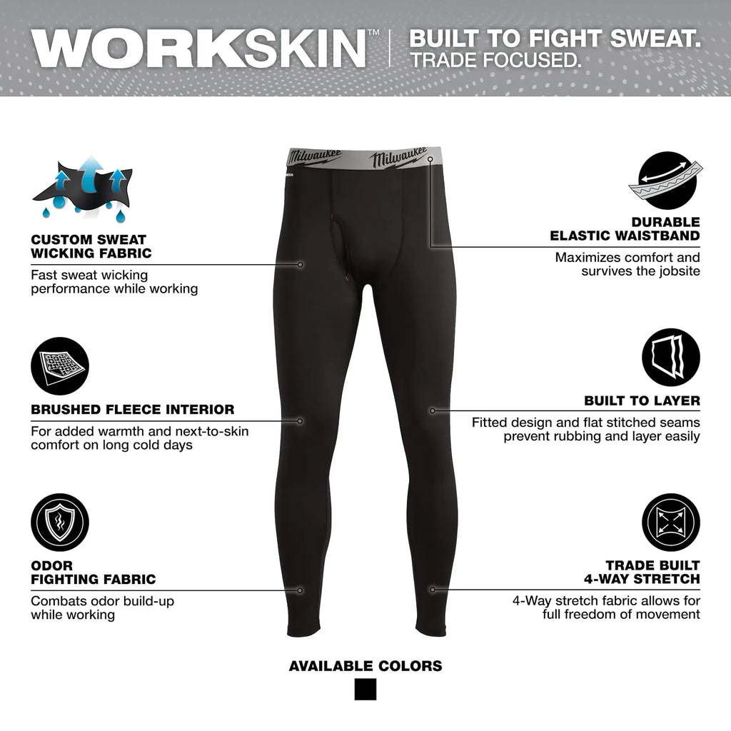 Milwaukee WORKSKIN Baselayer Pants – Configuration Options