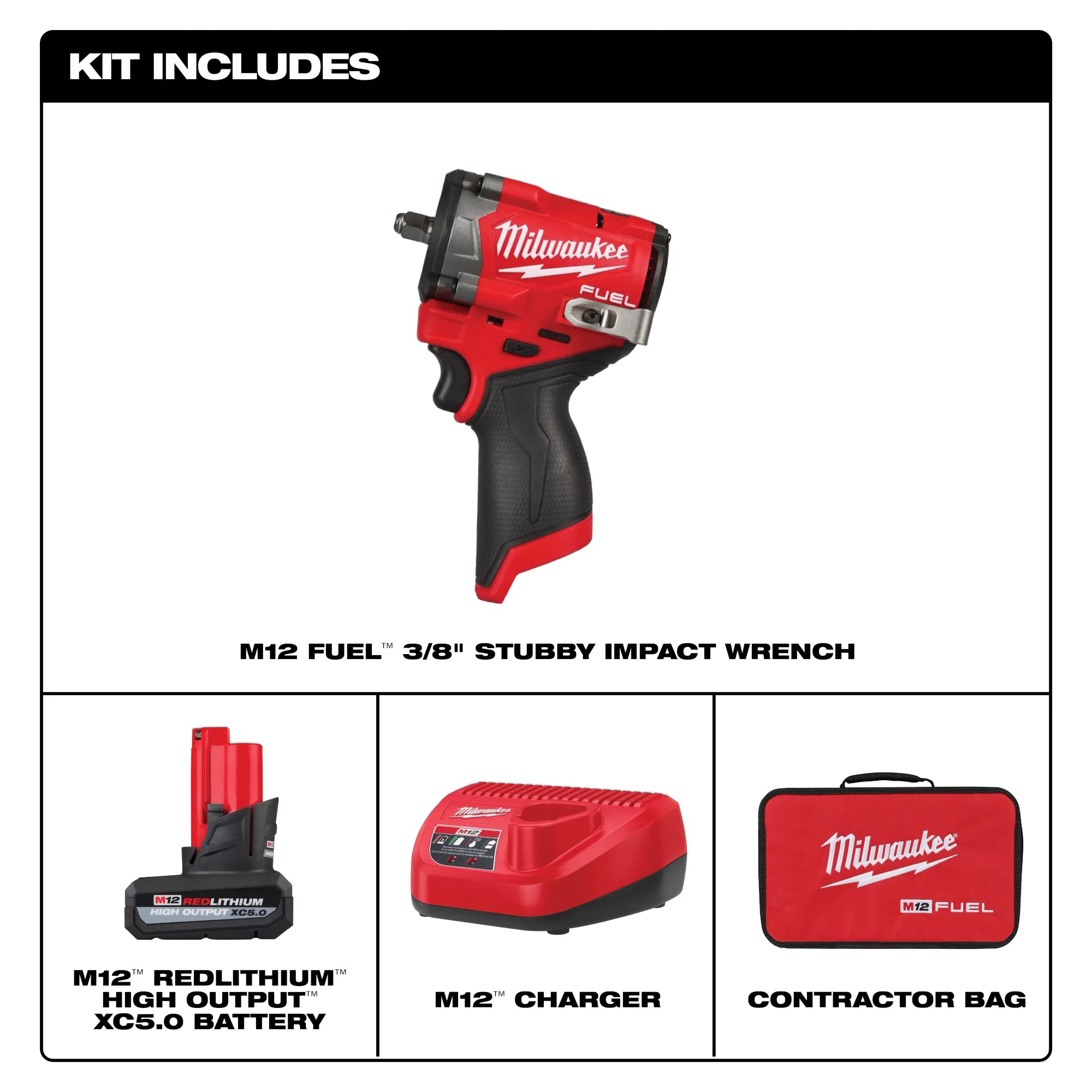 M12 FUEL™ Stubby 3/8" Impact Wrench