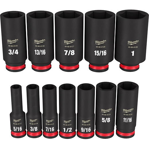 12PC SHOCKWAVE™ Impact Duty 3/8" Drive SAE Deep 6 Point Socket Set - 49-66-7006 - image 2