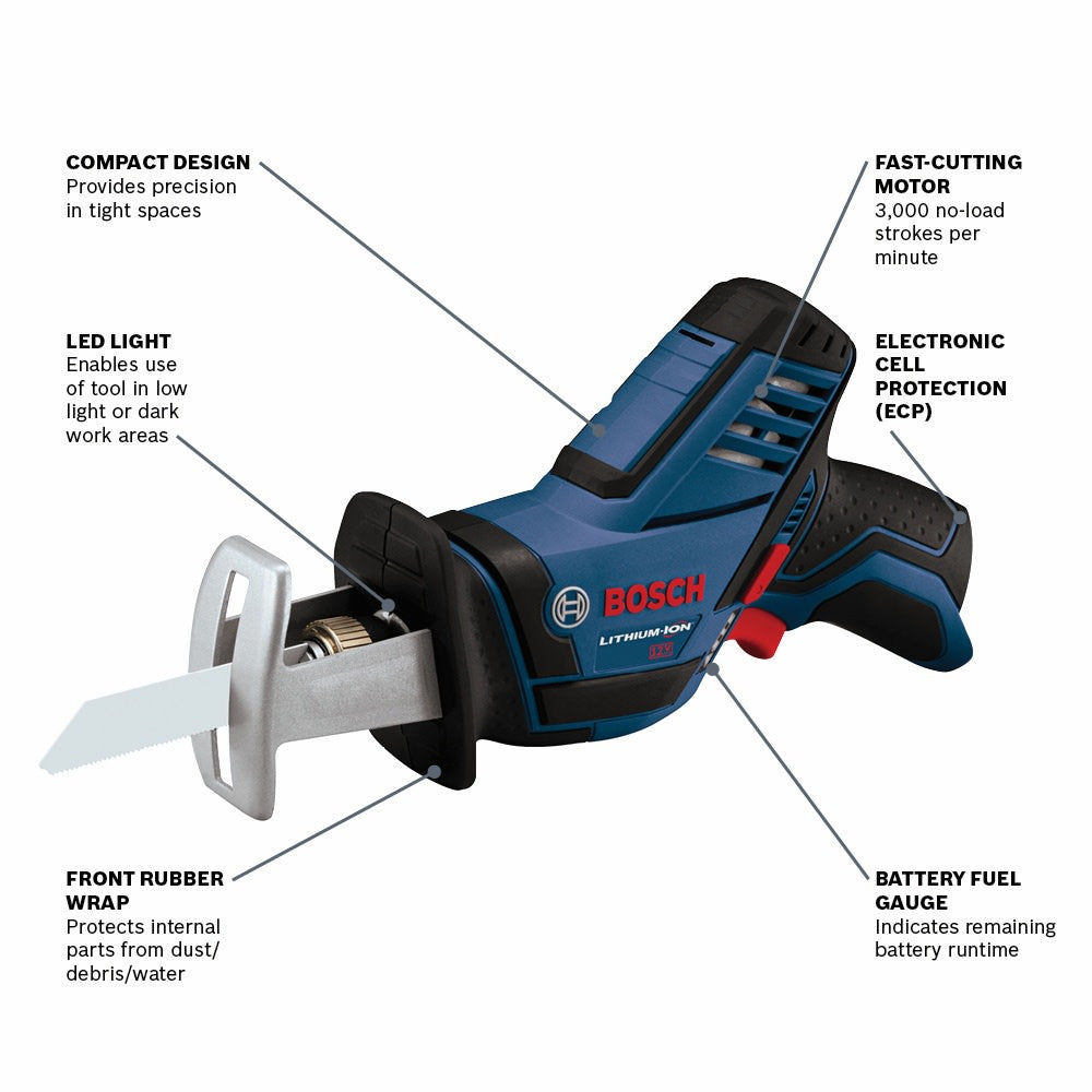 Bosch PS60N 12V Max Pocket Reciprocating Saw (Tool Only)