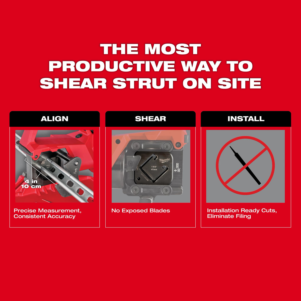 1-5/8" x 1-5/8" Single Strut Shearing Dies