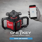 Milwaukee M18 Red Exterior Dual Slope Rotary Laser Level Kit with  Receiver & Remote | 3704-21
