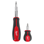 Milwaukee 2-Piece 11-in-1 Multi-Bit Screwdriver and 6-IN-1 Stubby Multi-Bit Screwdriver Set | 48-22-2763