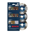 Bosch DB045S3 3 Piece Diamond-Rim Blade Set