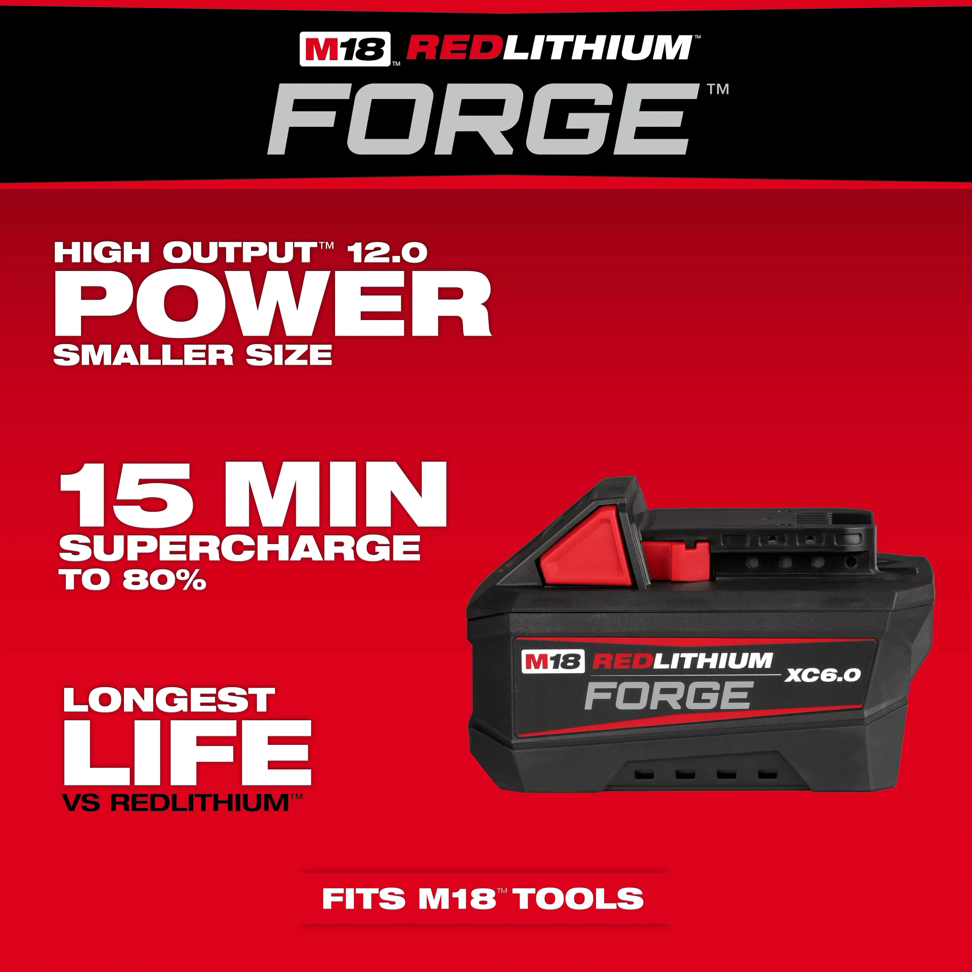 M18™ REDLITHIUM™ FORGE™ XC6.0 Battery Pack – Lithium Ion (Discontinued Out of Stock)
