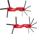 Milwaukee 2-Piece 17-Key Folding Hex Key Sets - SAE/Metric | 48-22-2183