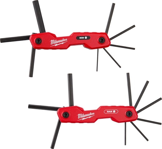 Milwaukee 2-Piece 17-Key Folding Hex Key Sets - SAE/Metric | 48-22-2183