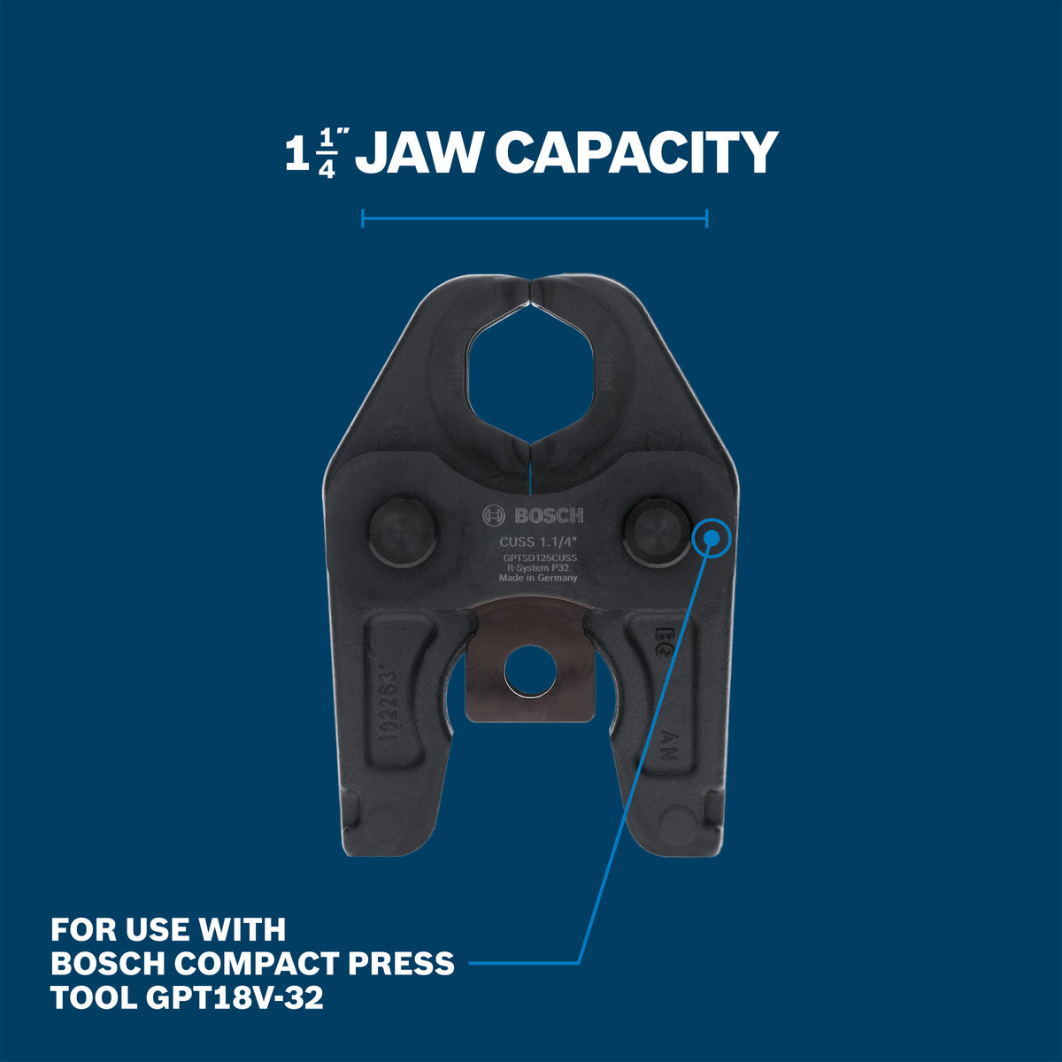 Bosch GPTSD125CUSS 1-1/4 In. Standard Press Jaw