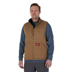 Milwaukee GRIDIRON Sherpa-Lined Vest - Brown