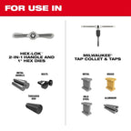 Milwaukee 38-Piece SAE Tap & Die PACKOUT Set with  Hex-LOK 2-in-1 Handle | 49-22-5604