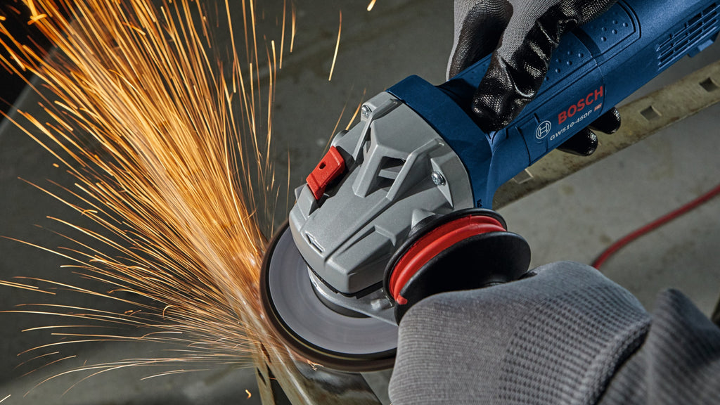 Bosch GWS10-450P 4-1/2 In. Ergonomic Angle Grinder with Lock-On Paddle Switch
