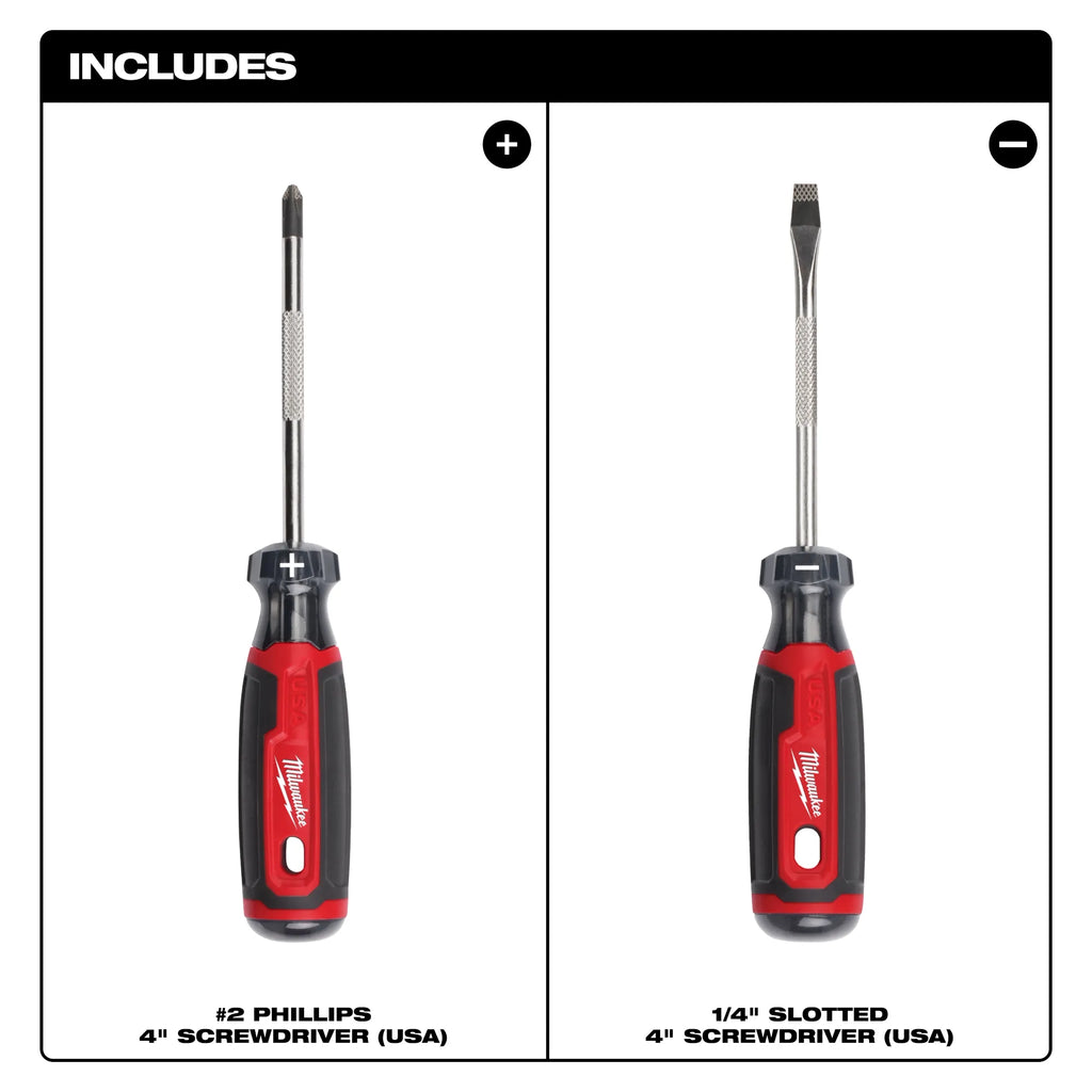 2PC Cushion Grip Screwdriver Set
