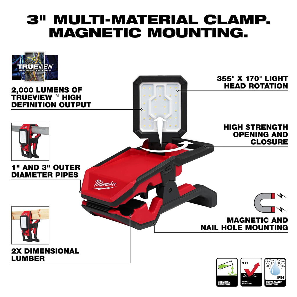 Milwaukee M18 ROVER Clamping Flood Light | 2358-20