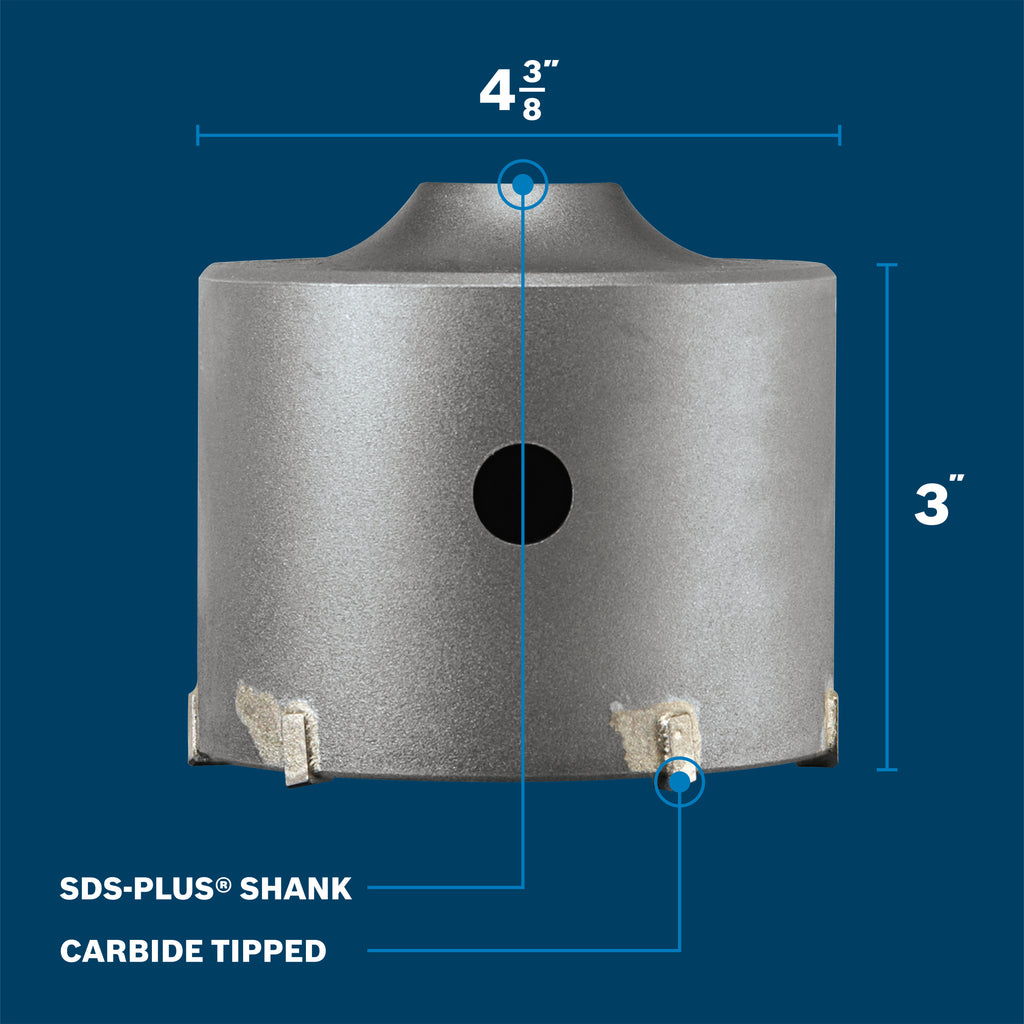 Bosch T3921SC 4-3/8 In. SDS-plus SPEEDCORE Thin-wall Core Bit