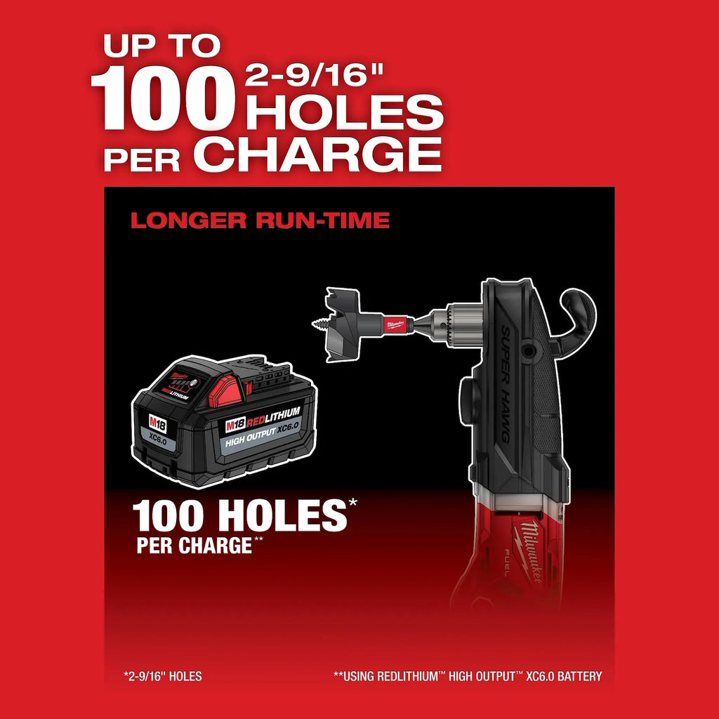 Milwaukee M18 FUEL SUPER HAWG 1/2" Right Angle Drill | 2809-20