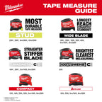 Milwaukee 8m/26ft Auto-Lock Tape Measure | 48-22-1826
