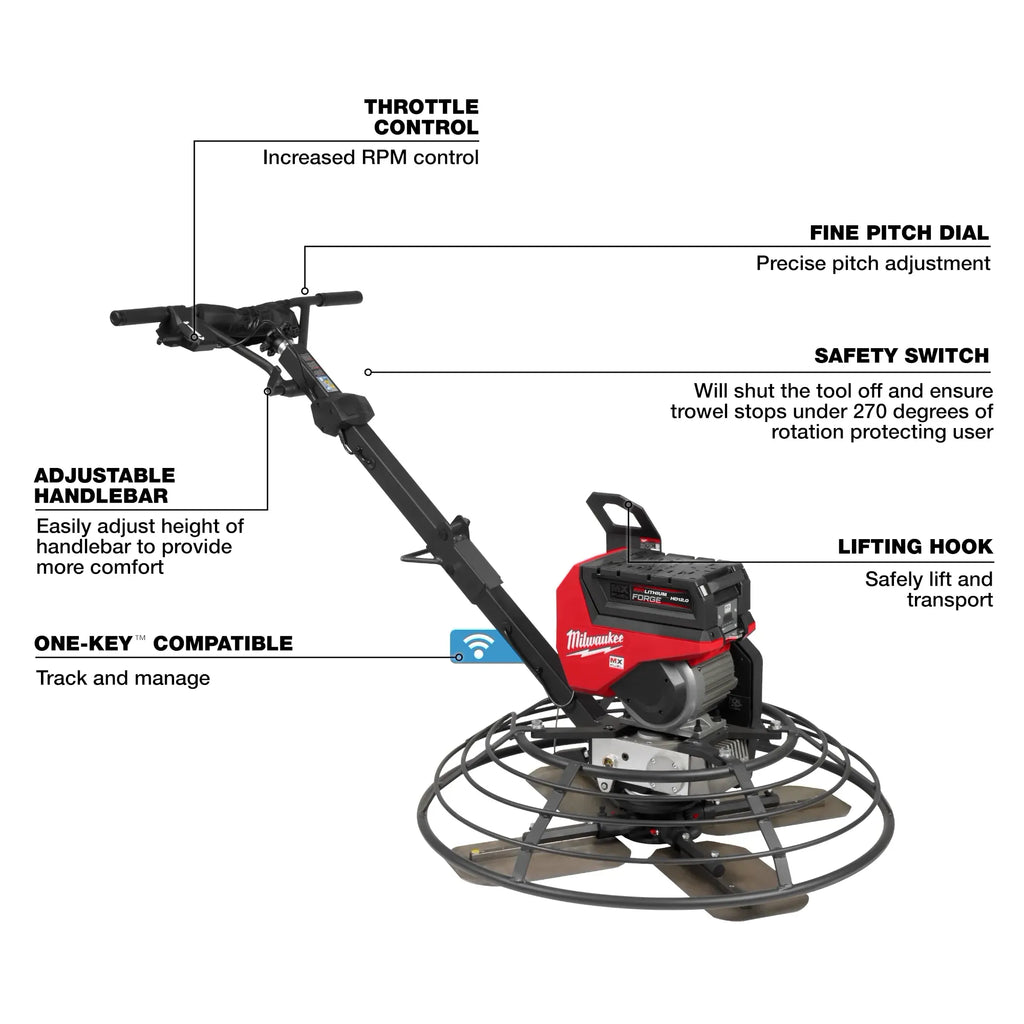 Milwaukee MX FUEL 36" Walk-Behind Trowel Kit | MXF336-3HD